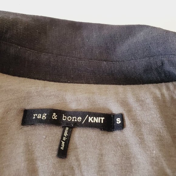 RAG & BONE Knit Black Cotton Moto Edgy Jacket - Picture 7 of 11